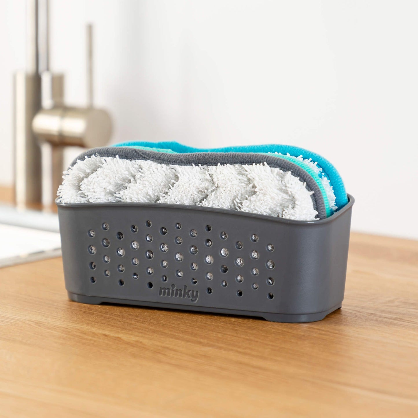 M Cloth Storage Basket Set 3 db tisztító párnával