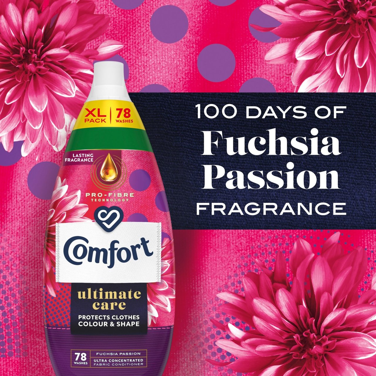 Comfort Ultimate Fuchsia Passion öblítő 78 mosás (1.78 L)