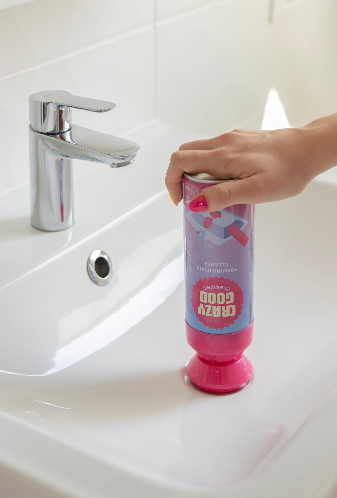 CRAZY GOOD FOAMING DRAIN CLEANER habzó lefolyótisztító és illatosító, Lemon Fresh (2 x 450 ml)