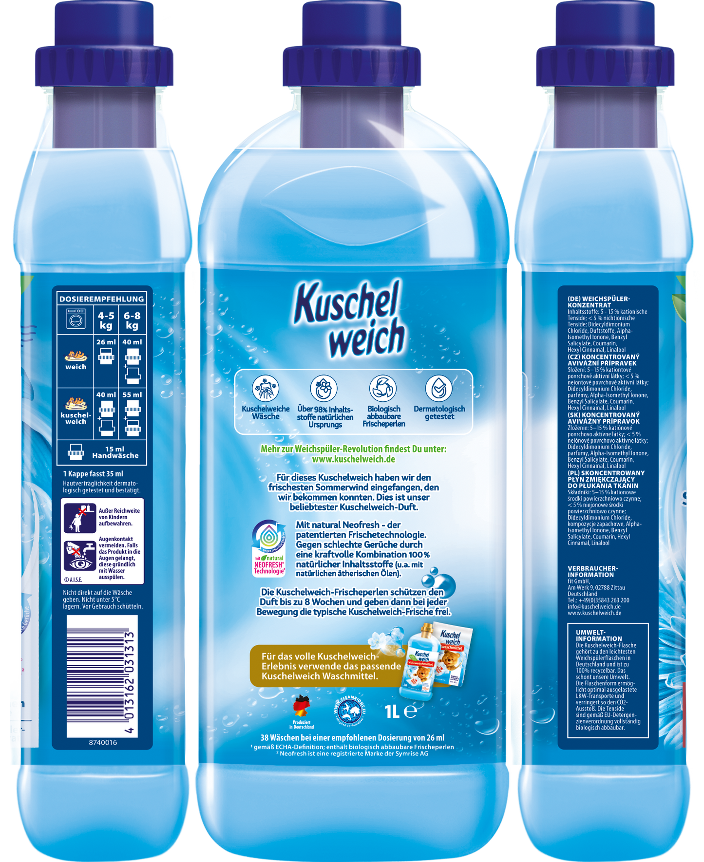 KUSCHELWEICH öblítő nyári szellő illat (1 L)