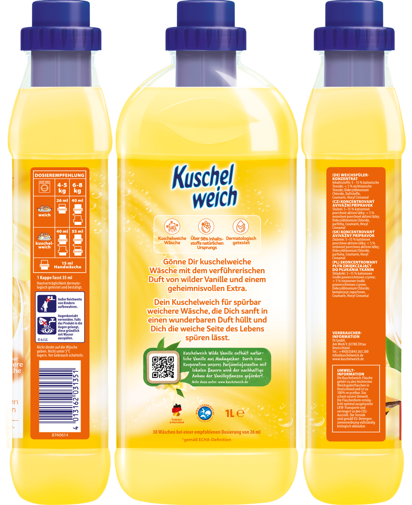 KUSCHELWEICH öblítő vanília illat (1 L)