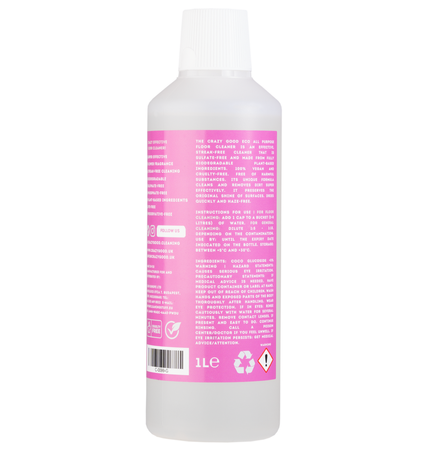 Crazy Good Öko Általános Padlótisztító (1 l)