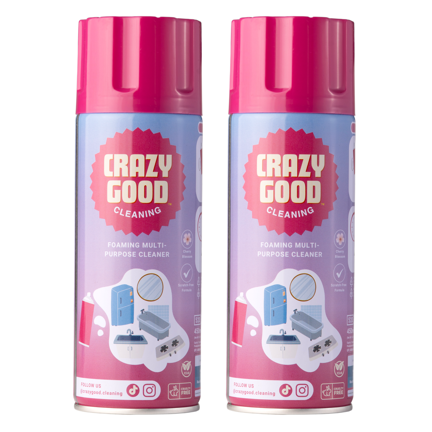 Crazy Good habzó multifunkciós tisztítóspray (2 x 450 ml)