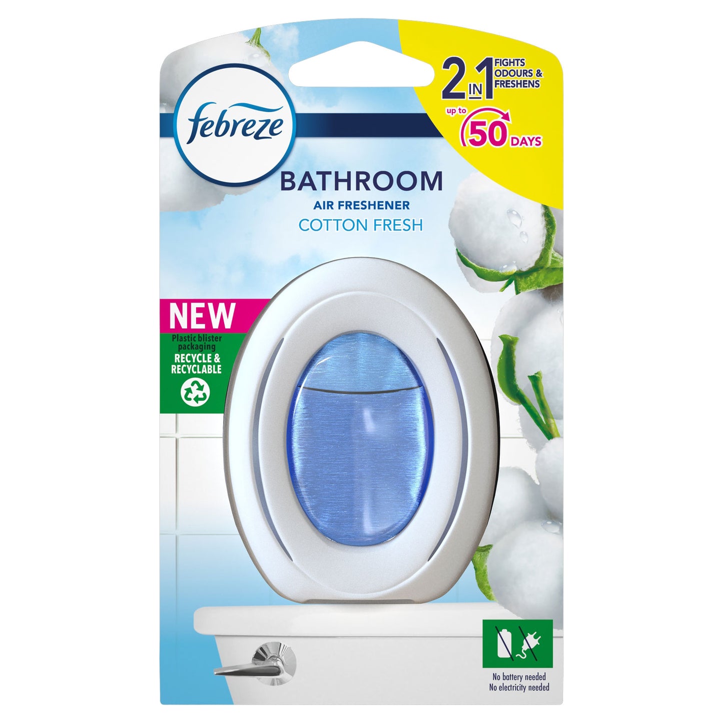 Febreze Bathroom Air Freshener Cotton Fresh (légfrissítő, 7.5 ml)