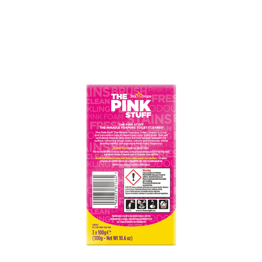 The Pink Stuff foaming toilet cleaner (3 x 100 g)